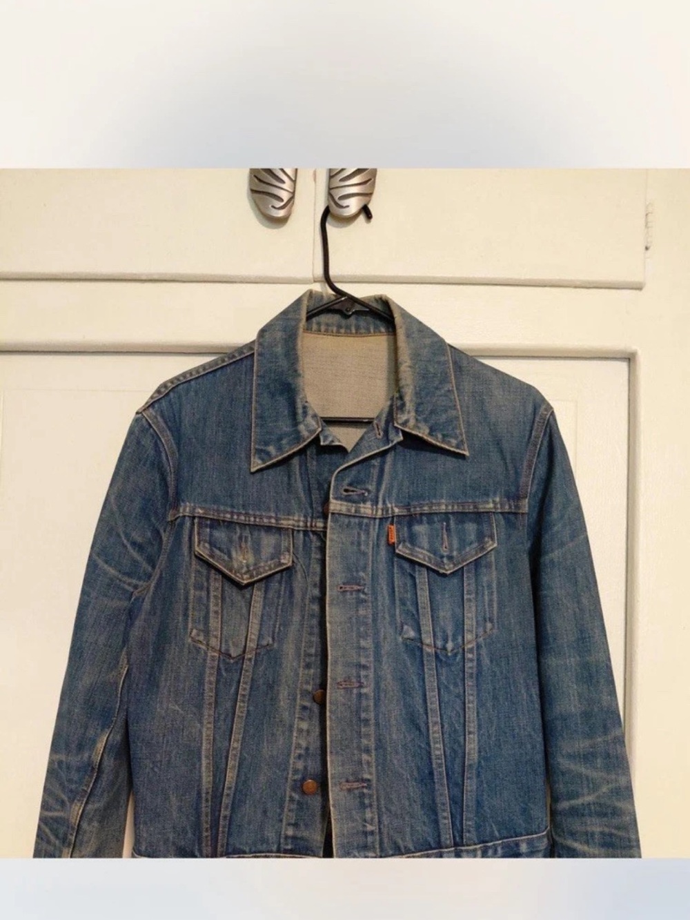 Vintage 70s Levis Orange Tab Denim Trucker Jacket